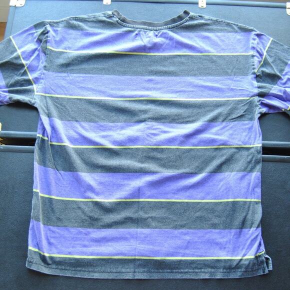 Pacsun Medium Purple and Black Striped Long Sleeve Shirt - Picture 4 of 4